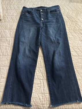 Liverpool Jeans Company Dark Blue cropped Button-Fly Jeans Size 29